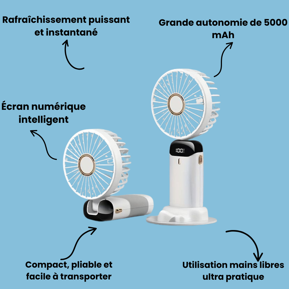 Mini ventilateur portatif - CANICULTE™
